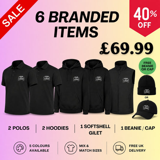 6 Items Bundle Front Embroidered